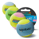 Mini Squeak Tennis Ball - 4pk