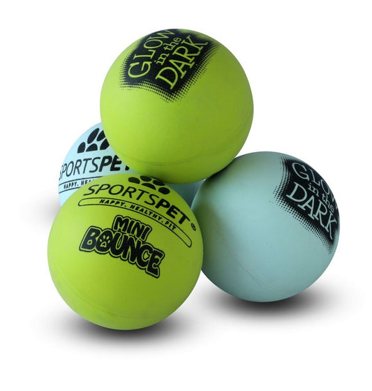 Mini High Bounce Glow in the dark balls - 4pk (48mm)