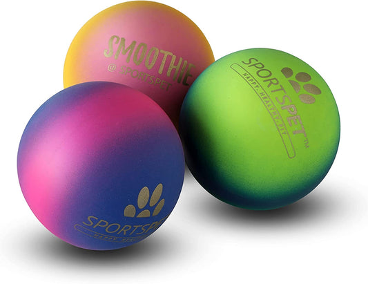 High Bounce Natural Rubber balls (Smoothie edition) - 3pk