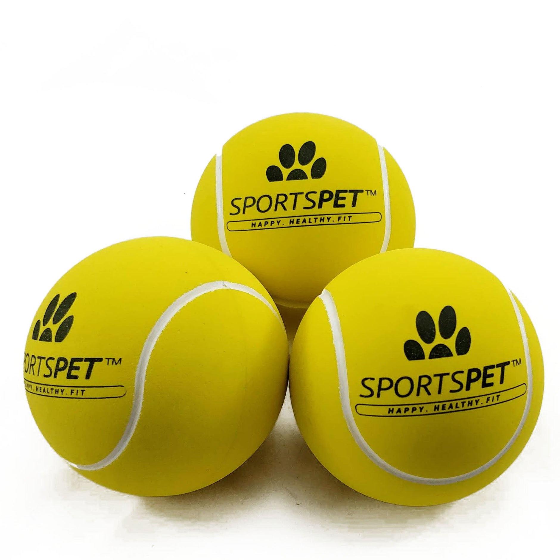 SPORTSPET Grandes Balles De Tennis Pour Chiens, Très SPORTSPET Grandes Balles De Tennis Pour Chiens, Très
